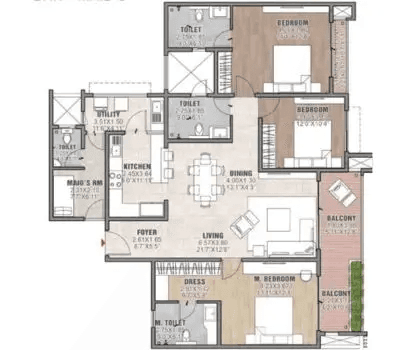 2 BHK Floor Plan